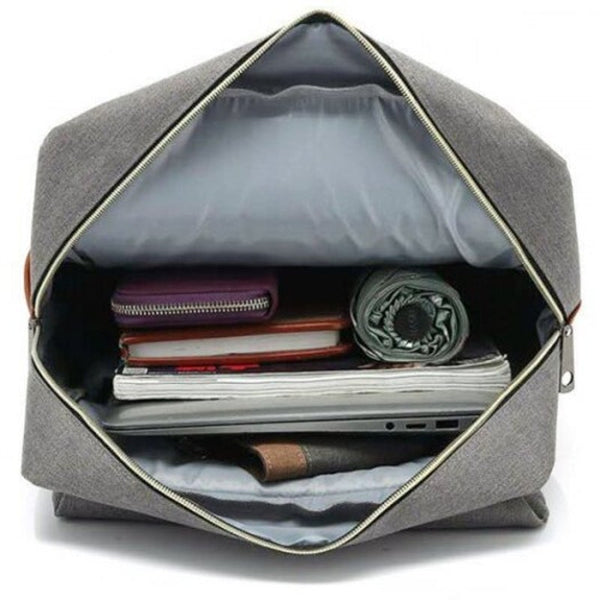 Vintage Men's Outdoor Canvas Material Big Travel Backpack Fashion Bag Black