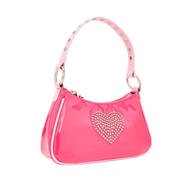 Women Shoulder Bag Fashion Ladies Crossbody Bags Female Handbags Rhinestone Love Small Subaxillary Women's Bags & Handbags
