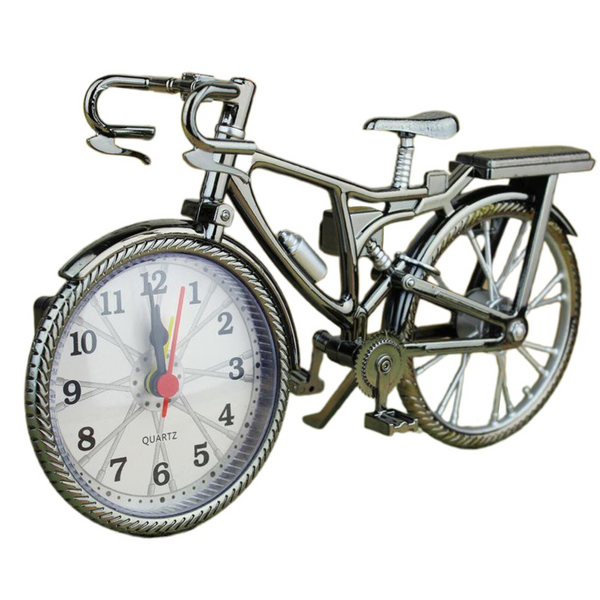 Arabic Numeral Retro Bicycle Pattern Creative Alarm Clock Decor Alarm Clocks & Clock Radios