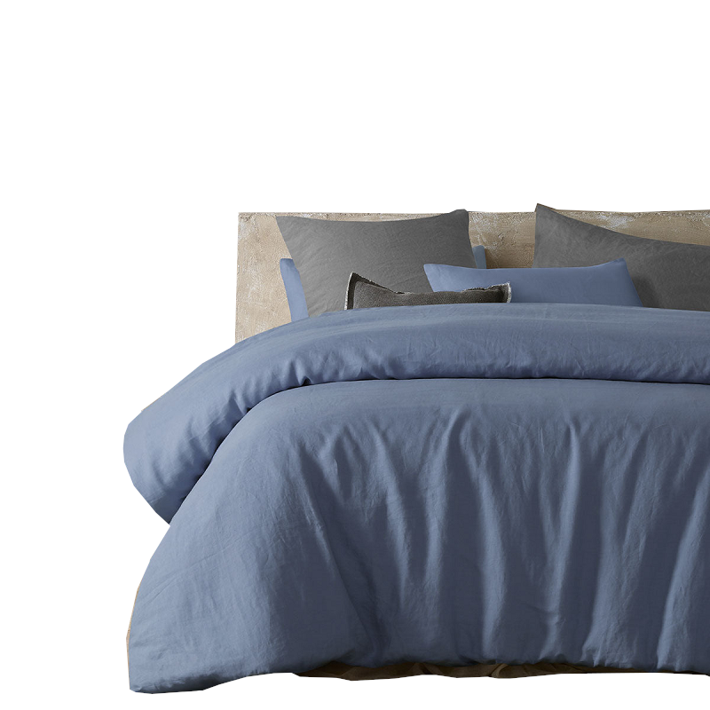 Design Homewares Sky Blue 100% Hemp Quilt Cover Set Quilt Covers