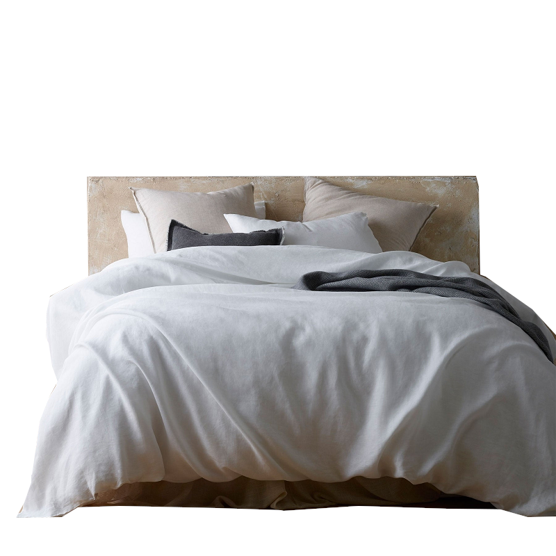 Design Homewares White Hemp Quilt Cover Set Quilt Covers