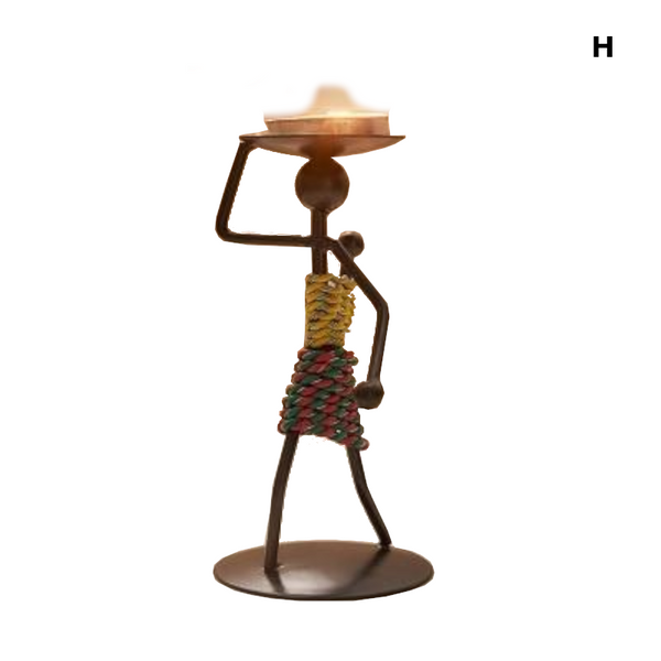 Metal Tealight Candle Holders Figurines Decor Gifts Candle Holders & Accessories