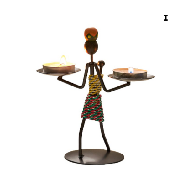 Metal Tealight Candle Holders Figurines Decor Gifts Candle Holders & Accessories