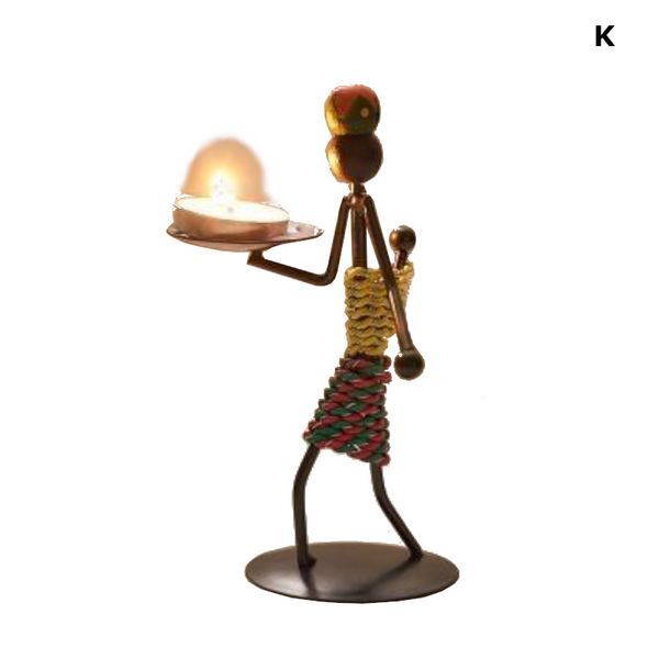 Metal Tealight Candle Holders Figurines Decor Gifts Candle Holders & Accessories