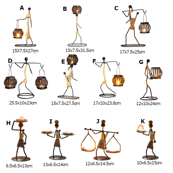 Metal Tealight Candle Holders Figurines Decor Gifts Candle Holders & Accessories