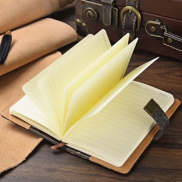 Password Notebook A6 A5 B5 Egyptian Leather Secret Diary With Lock Paper Products