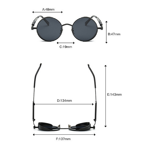 Round Metal Frame Sunglasses