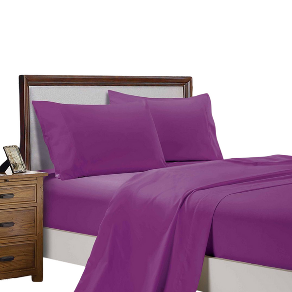 Fabric Fantastic 1000Tc Ultra Soft Double Size Bed Flat & Fitted Sheet Set Sheets