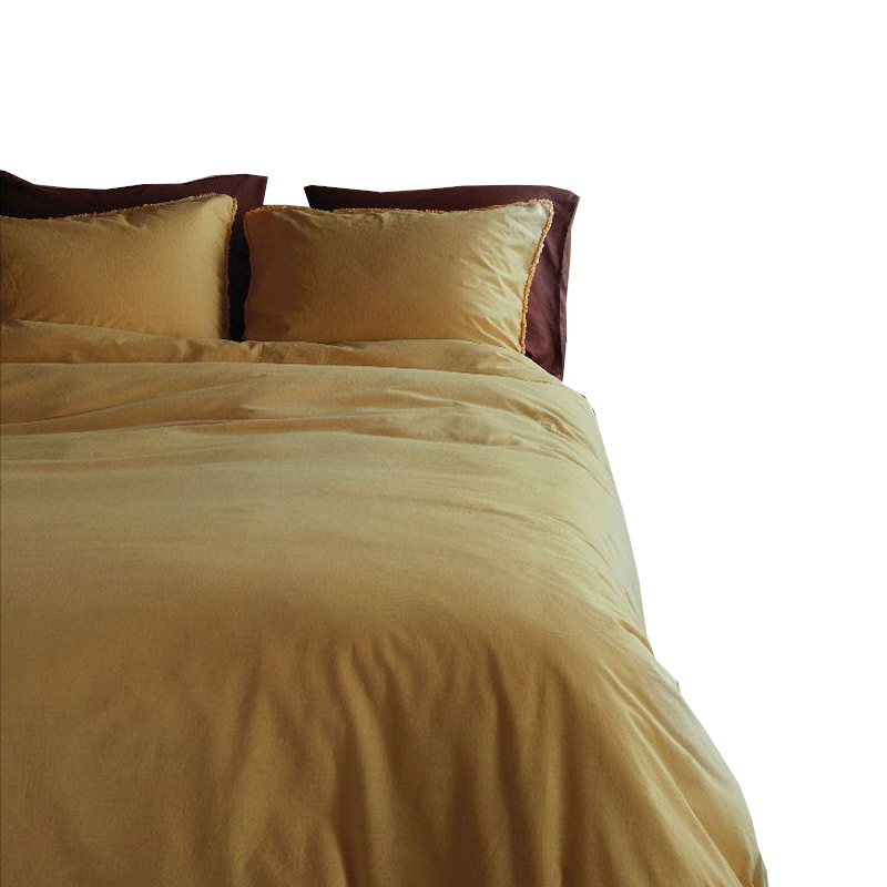 Vtwonen Natural Stone Fraying Yellow Quilt Cover Set Quilt Covers