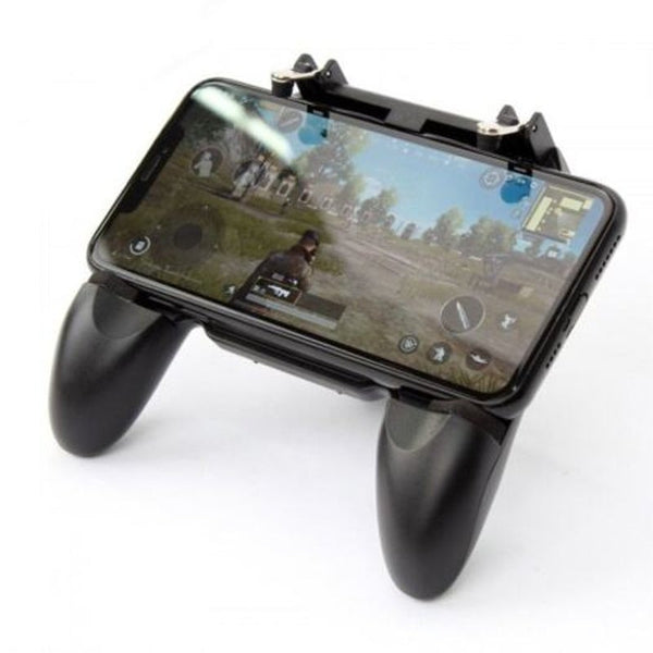 W10 Mobile Phone Game Controller Gamepad Joystick Fire Trigger For Pubg Black
