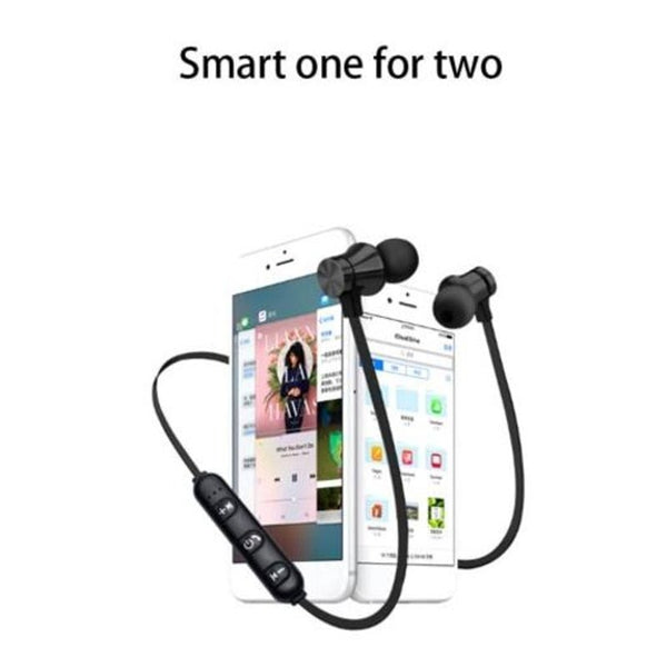 W12 Xt 11 Magnetic Bluetooth Headphone Stereo Sports Waterproof Earbuds With Microphone Back Headsets