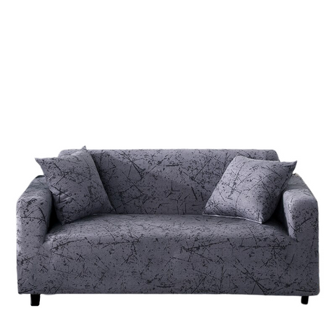 4 Seater Sofa Cover Marble Gray Style Elastic Stretchable Slipcover For Furniture Slipcovers