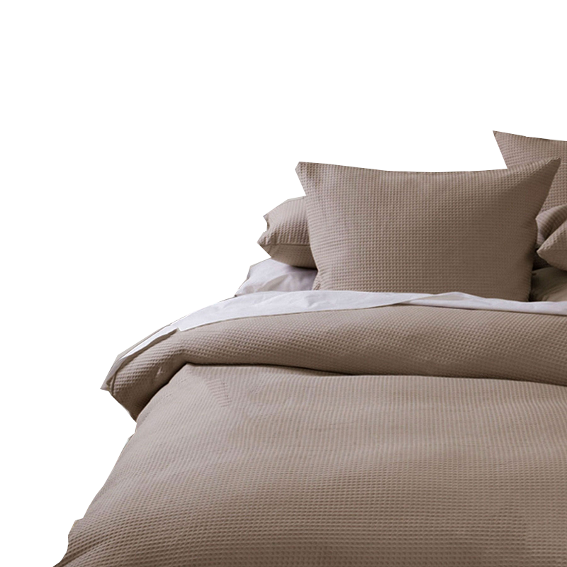 Waffle Quilt Cover Set Linen Queen Quilt Covers