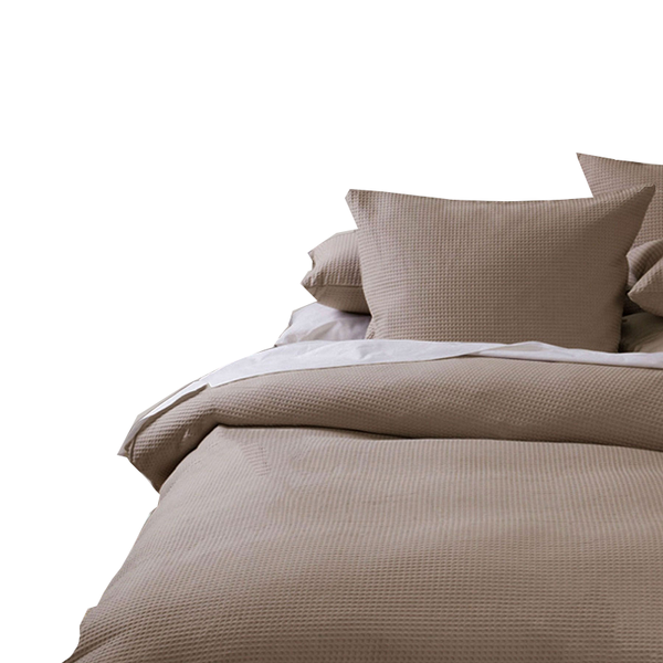 Waffle Quilt Cover Set Linen Single Quilt Covers