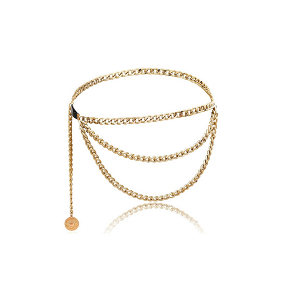 Veile Studios Multilayer Alloy Waist Chain Body For Women Belt Pendant Belly Body Chains