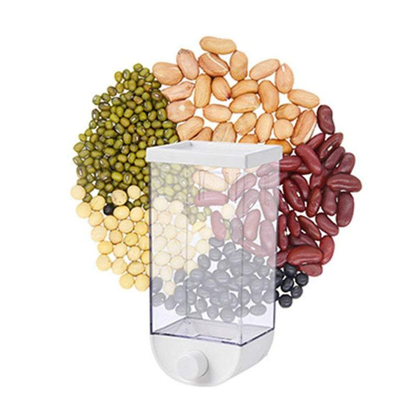 Food Containers Wall Mount Cereal Dispenser Dry Storage Box Kitchen Grain Organizer Food Storage Containers