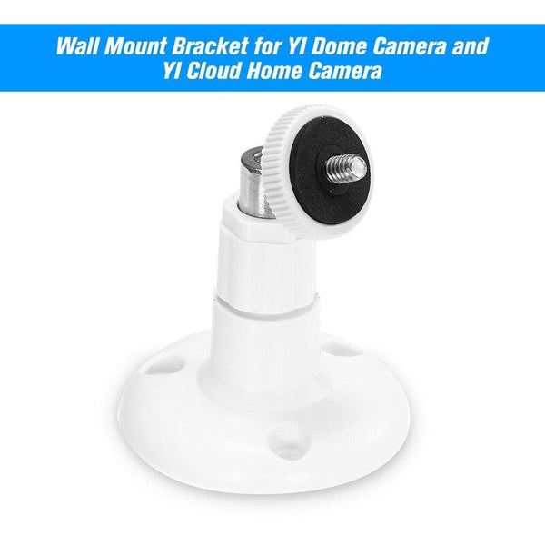 Wall Mount For Yi Dome Camera Cloud Mounted Bracket Holder Full Install Kit Height Angle Adjustment Security Cameras White Security Camera Brackets &