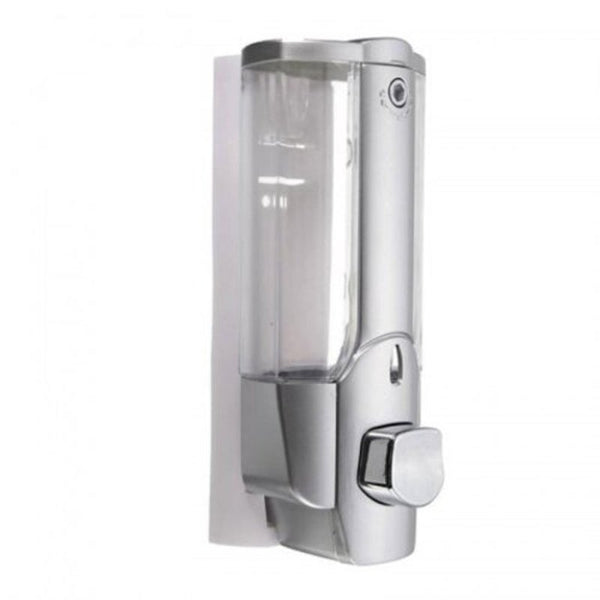 Wall Mounted Shampoo Soap Dispenser Sanitizer Bathroom Shower Liquid Lotion Pump Silver Soap Dispensers