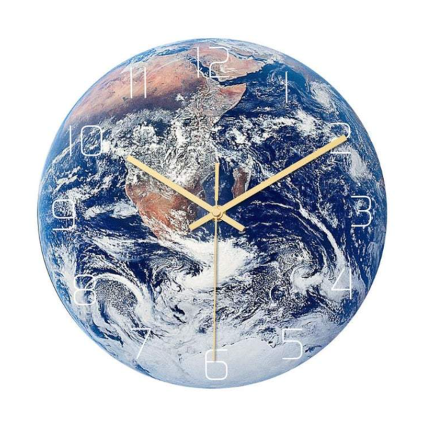 30Cm Planet Earth Luminous Decor Wall Clocks