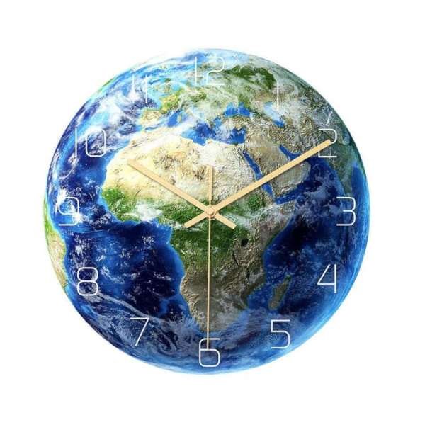 30Cm Planet Earth Luminous Decor Wall Clocks