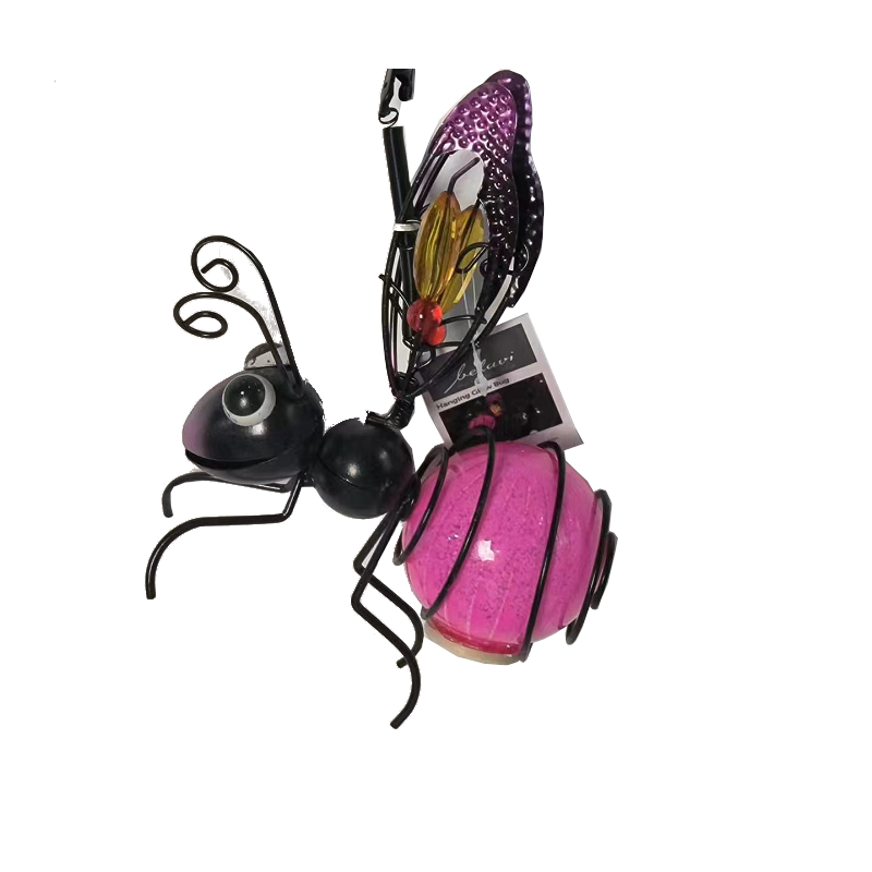 Wall Hanging Decoration Crafts Wrought Iron Ant Home Blue Red Yellow Wing Wall Art