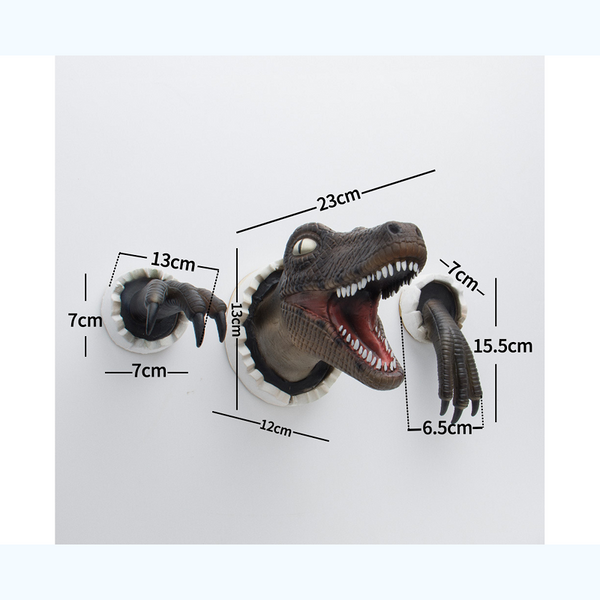 Sculptures & Figurines Wall Statue Portable Emulsion Realistic Artificial Dinosaur Animal Ornament