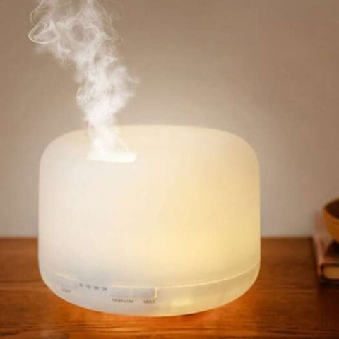 Warm Light Non Print Ultrasonic Household Quiet Air Purification Aromatherapy Humidifier White