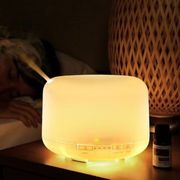 Warm Light Non Print Ultrasonic Household Quiet Air Purification Humidifier White Aromatherapy