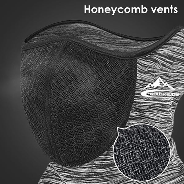 Warm Neck Guard Scarf Honeycomb Vents Cover Bike Half Face Mask Windproof Cycling Head For Camping Scarves