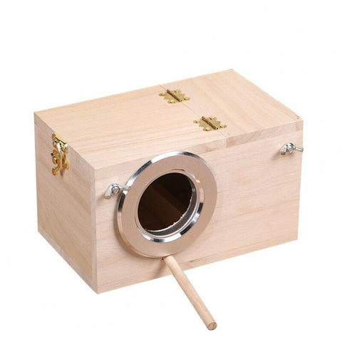 Warm Wood Bird Breeding Box Sleeping Nest For Parrot Cages Decorative Accessories Bird Houses