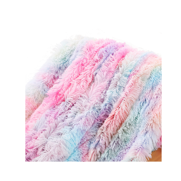 Warm Fluffy Faux Fur Plush Shaggy Throw Blanket Blankets