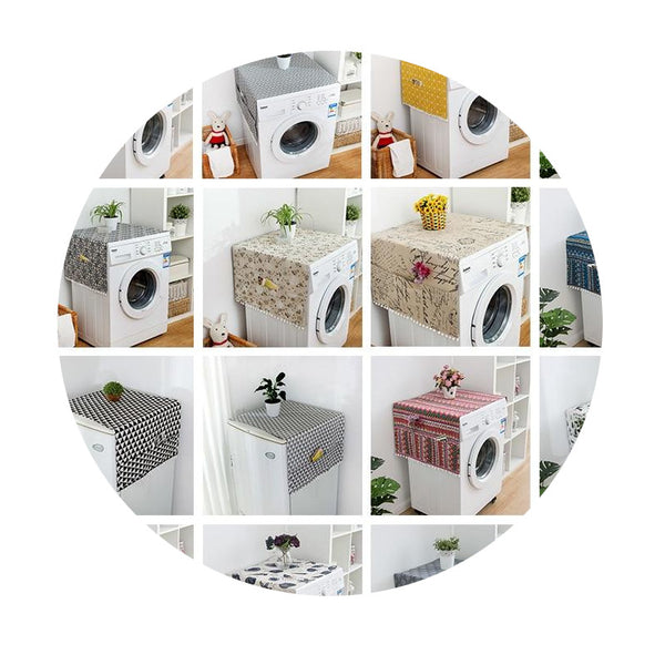 Washing Machine Cover With Pocket Multifunction Refrigerator Dust Other Laundry Supplies