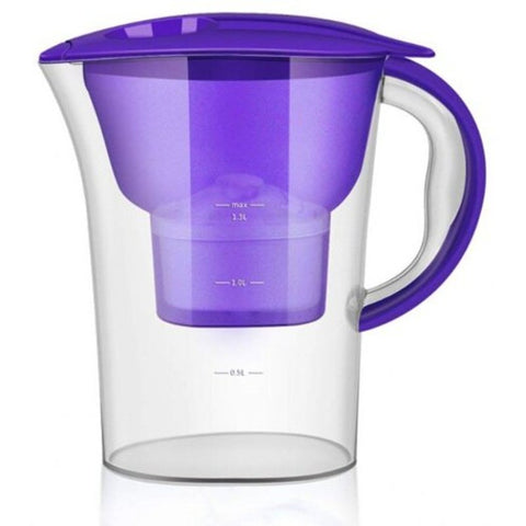 Water Filter Kettle 2.5L Purifier Pitcher Jug Strainer Cup Purple
