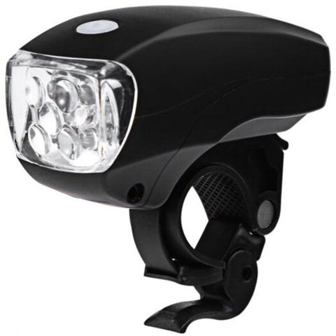Water Resistant 5 Leds Cycling Bike Front Light Lamp Black