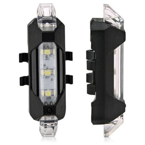 Water Resistant Usb Rechargeable Led Bike Tail Light White