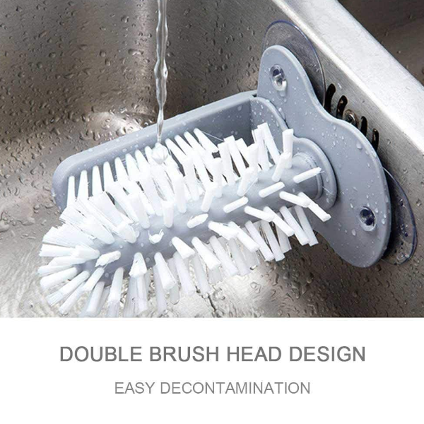 Water Bottle Cleaning Brush Glass Cup Washer With Suction Base Bristle For Bar Kitchen Sink Tools Cleaning Brushes
