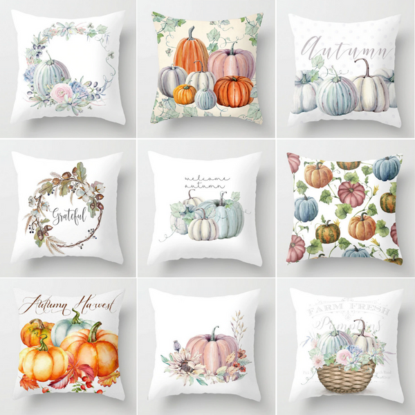 Watercolour Pumpkin Cushion Covers Cushions & Decorative Pillows
