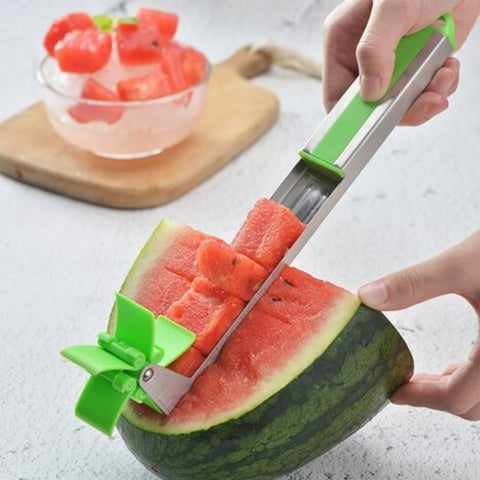 Watermelon Cutter Windmill Shape Plastic Slicer For Cutting Power Save Light Green Peelers & Slicers