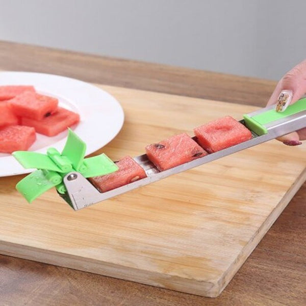 Watermelon Cutter Windmill Shape Plastic Slicer For Cutting Power Save Light Green Peelers & Slicers