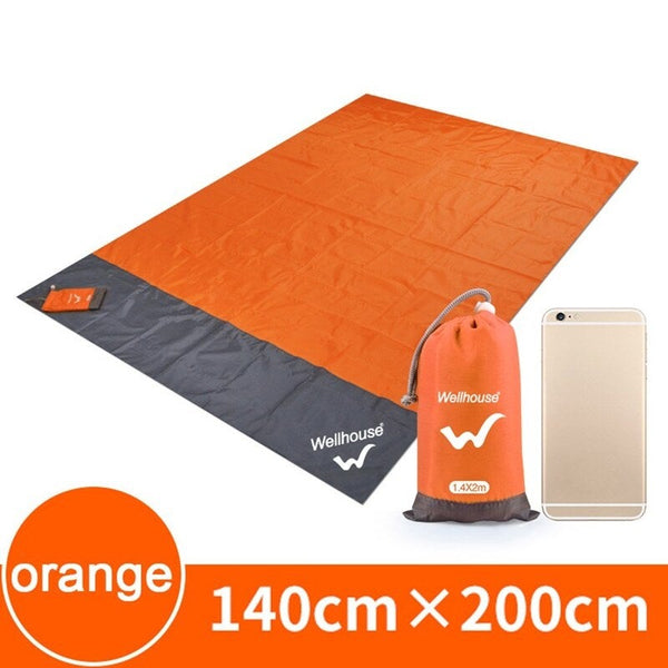 Waterproof Beach Blanket Orange Picnic Accessories