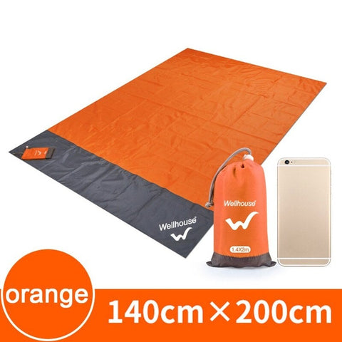 Waterproof Beach Blanket Orange Picnic Accessories