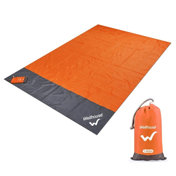 Waterproof Beach Blanket Orange Picnic Accessories