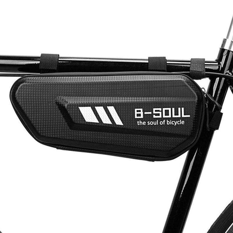 Saddle Bags Panniers Waterproof Bike Triangle Hard Shell Bicycle Tube Frame Mtb Road Cycling Pouch Black