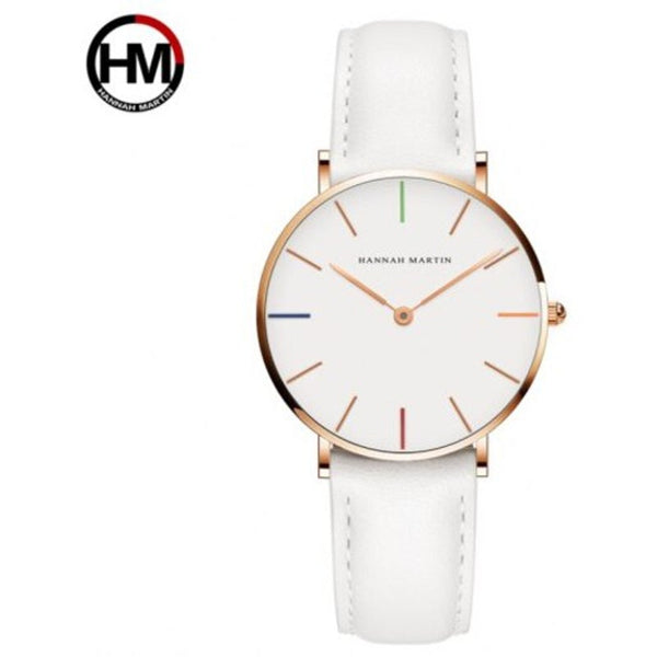 Veile Studios Waterproof Creative Belt Fashion Students Women Lady Quartz Watch White Watches