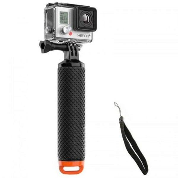 Waterproof Floating Bobber Handle Grip Floaty Pole Selfie Stick With Strap For Gopro / Yi Action Camera Papaya Orange Straps & Hand Grips