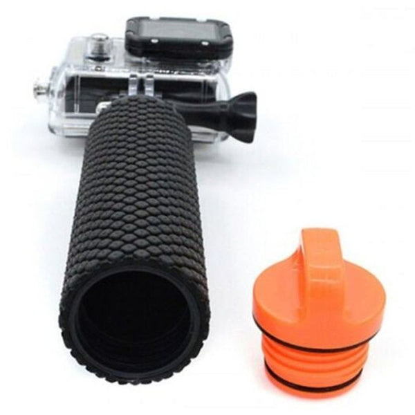 Waterproof Floating Bobber Handle Grip Floaty Pole Selfie Stick With Strap For Gopro / Yi Action Camera Papaya Orange Straps & Hand Grips