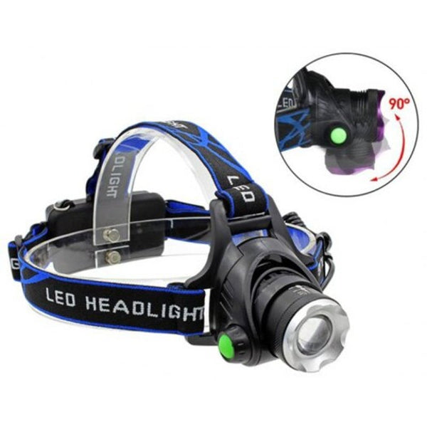 Waterproof Head Torch Flashlight Lamp Fishing Light Black Head Torches