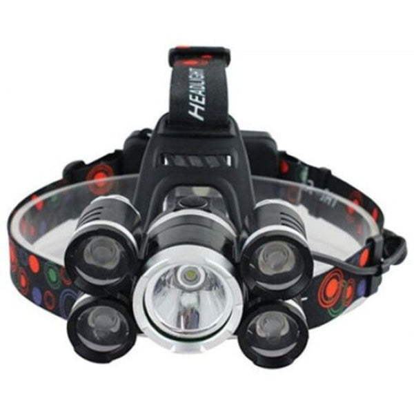 Waterproof Headlamp Powerful Led Headlight For Camping Black Single Product