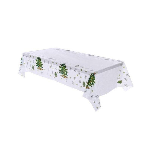 2 Pack Plastic Christmas Tablecloth Party Cover Decorations Table Cloths