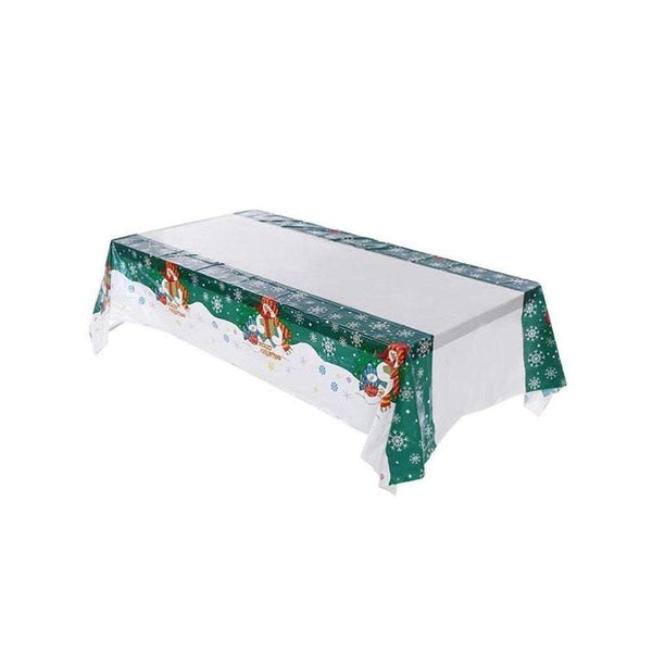 2 Pack Plastic Christmas Tablecloth Party Cover Decorations Table Cloths